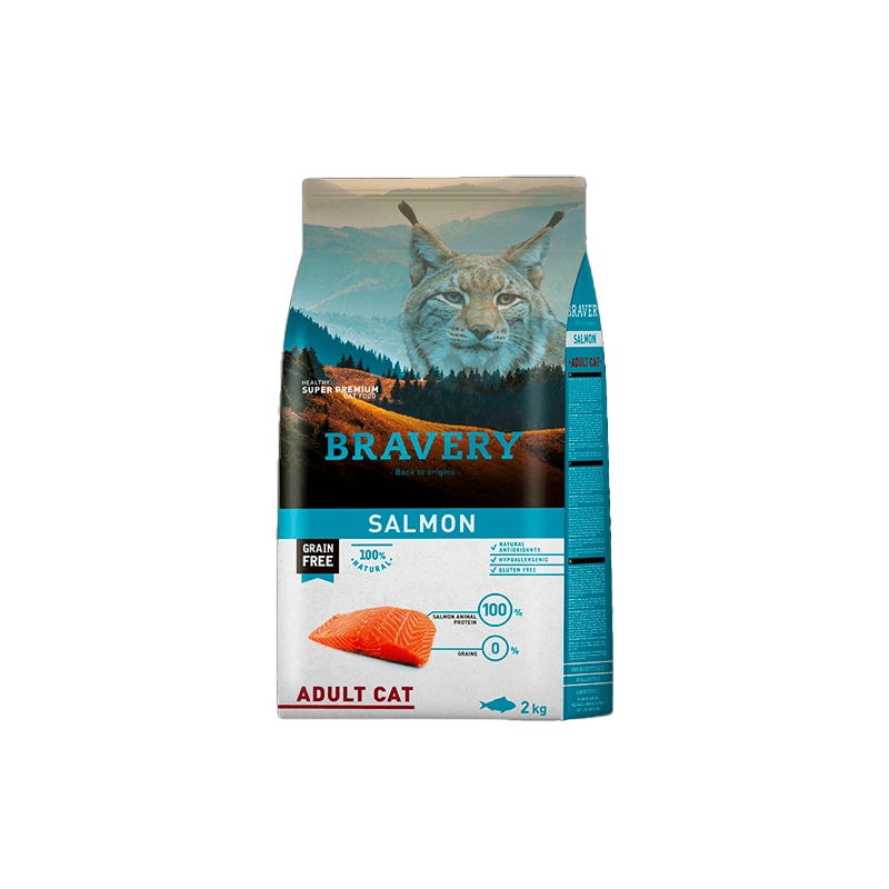 Bravery Gato Adulto Salmón 2 Kg